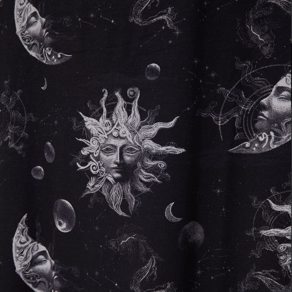 Killstar Black and White Cosmic Maxi Dress - Picture 7 of 8